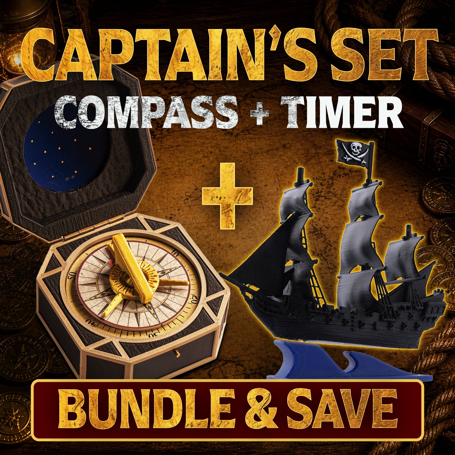 Captain's Set — Compass & Ship Bundle