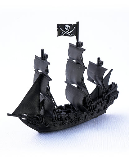 Black Galleon — Pirate Ship Car Dashboard Ornament